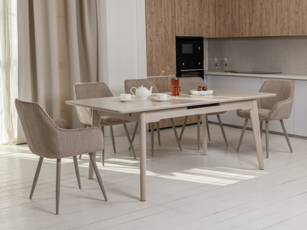 Керамический стол TM-125 крема саббия + капучино - фото 2