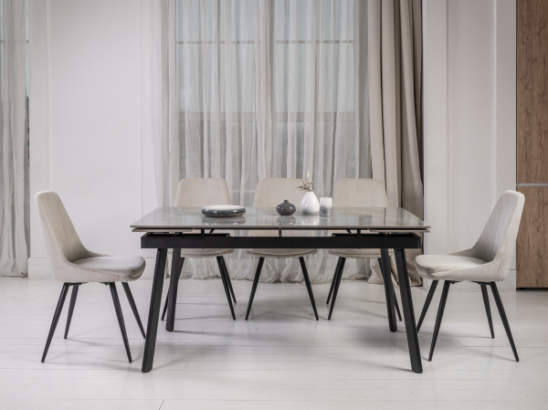 Керамический стол TM-98 бьянко карарра грей + черный - фото 3