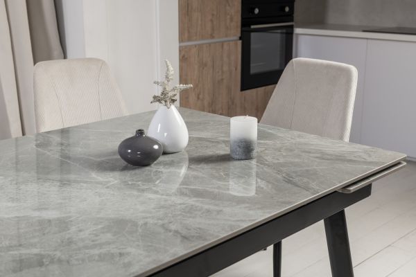 Керамический стол TM-98 бьянко карарра грей + черный - фото 5