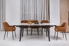 Керамический стол TM-98 панда вайт + черный