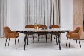 Керамический стол TM-98 панда вайт + черный