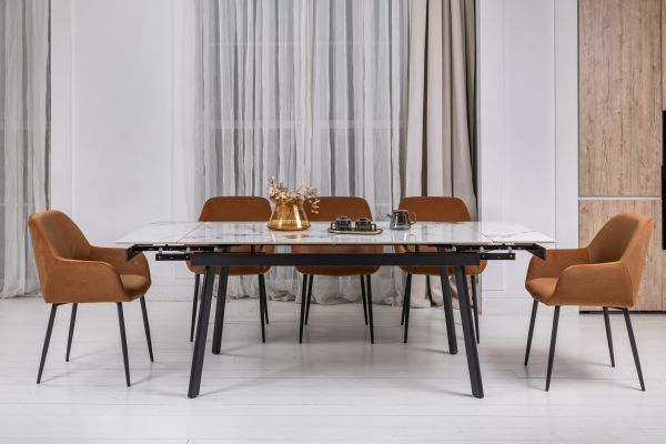 Керамический стол TM-98 панда вайт + черный - фото 2