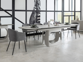 Керамічний стіл Арно TML-1310 сілвер рівер + айворі