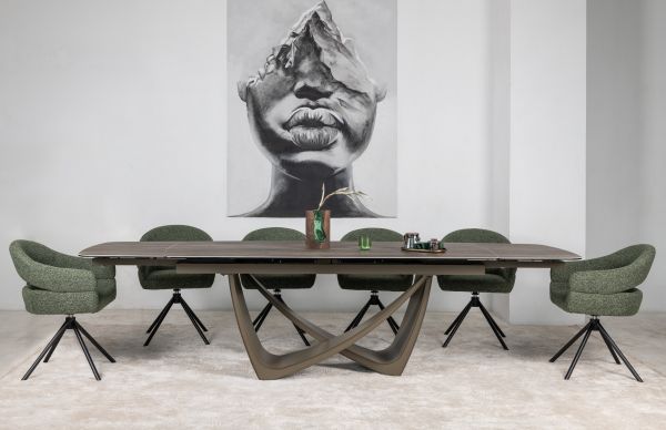 Керамічний стіл Беатріче TML-994 неро зебрано + коричневий - фото 3