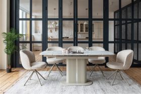 Керамічний стіл Комо TML-1306 статуаріо анго + бежевий