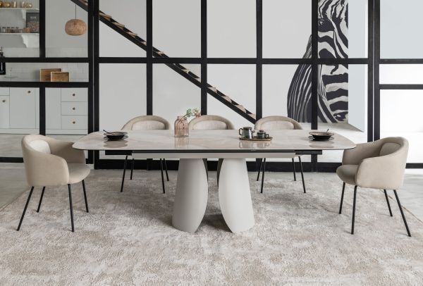 Керамічний стіл Лунаріо TML-1320 айворі онікс + айворі - фото 2