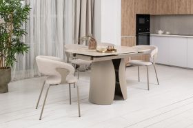 Керамический стол Лунарио TML-1322 крема марфиль + капучино