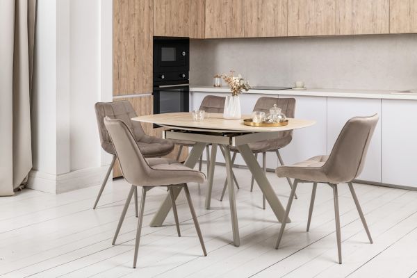 Керамический стол Сиена TML-1240 римский травертин + бежевый - фото 3