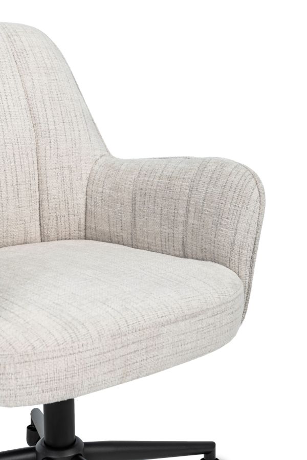 Кресло офисное O-10 кремовый штиль + чёрный