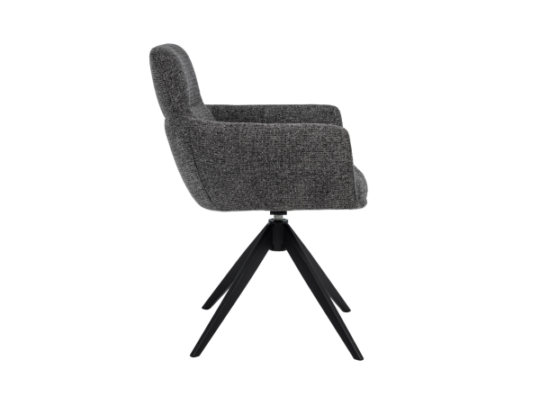 Стул поворотный R-185 антрацит + чёрный - фото 2