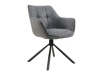 Стул поворотный R-69 серый + черный - фото 2