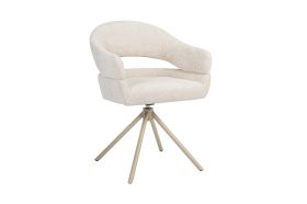 Стілець поворотний R-180 молочна хмара + капучино