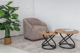 Комплект журнальных столов CT-55 Ливио дуб + чёрный