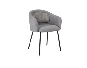 Стілець M-242 туманний сірий + чорний