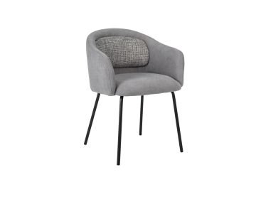 Стілець M-242 туманний сірий + чорний