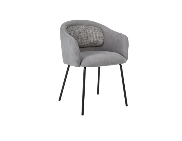 Стілець M-242 туманний сірий + чорний