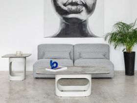 Журнальный стол "Арно" силвер ривер + айвори