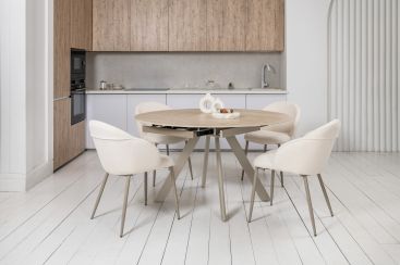 Керамічний стіл Сієна TML-1240 римський траветрін + капучино