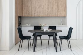 Керамічний стіл TM-85 чорний онікс + чорний