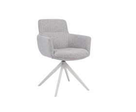 Стілець поворотний R-185 сивий + білий