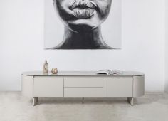 ТВ-тумба Лунаріо айворі онікс + айворі