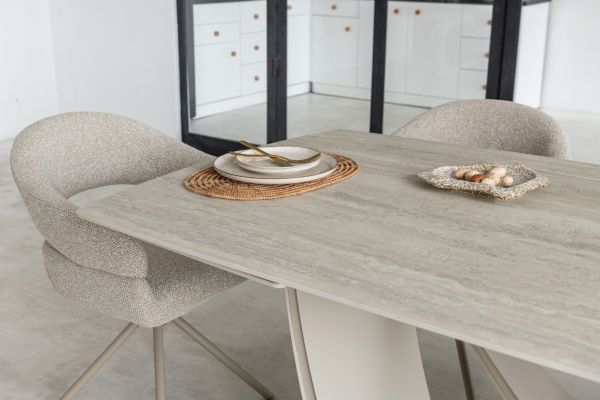 Керамический стол Беатриче TML-994 грей травертин + бежевый - фото 5