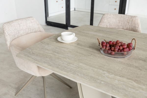 Керамический стол Беатриче TML-994 грей травертин + бежевый - фото 6