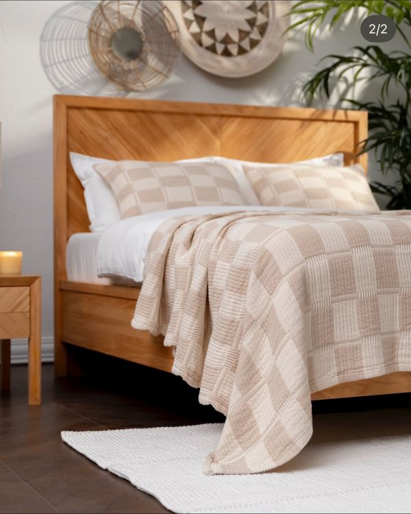 Покривало Blenda Lappartement 240х260 Бежевий.Оливковий - фото 2