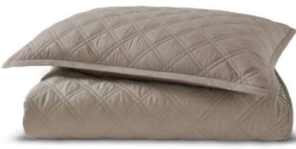 Покривало SAREV Bergamo 240×260 з 2 наволочками,бежеве,бавовняне