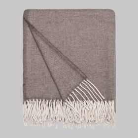 Бежевий плед Sarev 100% вовна,130×170 см