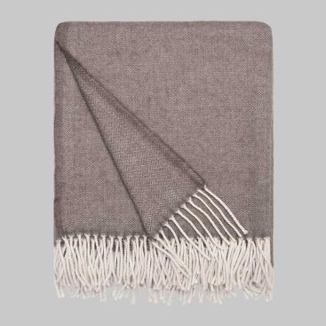 Бежевий плед Sarev 100% вовна,130×170 см