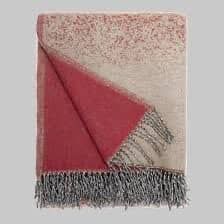 Червоний плед Sarev 100% вовна,130×170 см