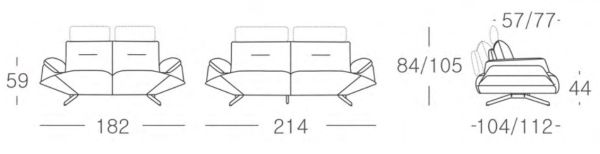 Диван KF.8182 Колір: KC-1037 MaReli