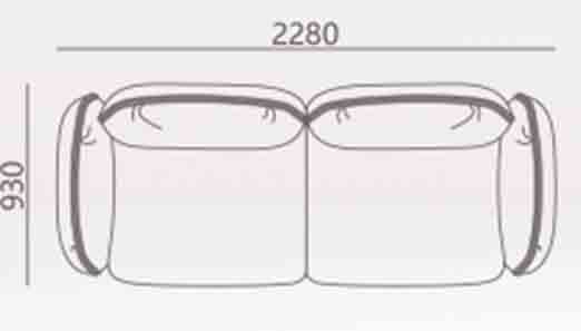 Диван S-0071A 300x95x70 Бежевий Stella