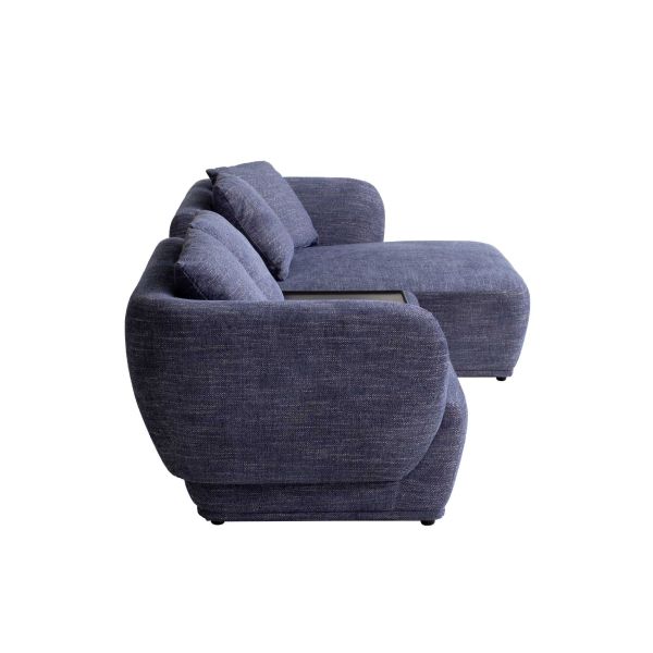 Диван S-0076A 318х150х67,5 Лівий шезлонг Синій Stella - фото 3