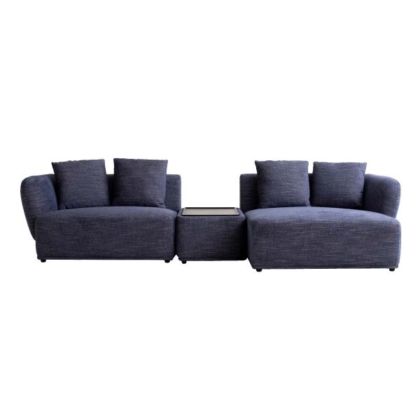 Диван S-0076A 318х150х67,5 Лівий шезлонг Синій Stella