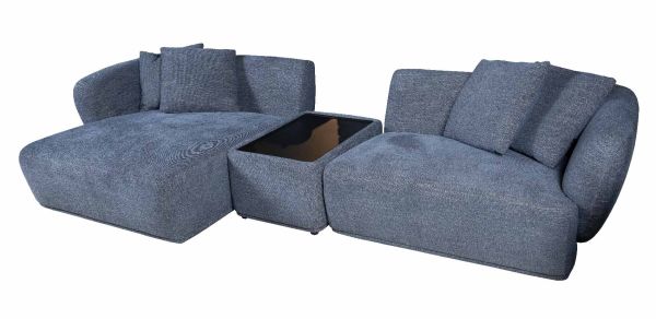 Диван S-0076A 318х150х67,5 Лівий шезлонг Синій Stella - фото 6