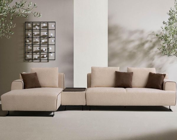 Диван S-0075A 357,5х170х78 Правий шезлонг Кремовий Stella - фото 2