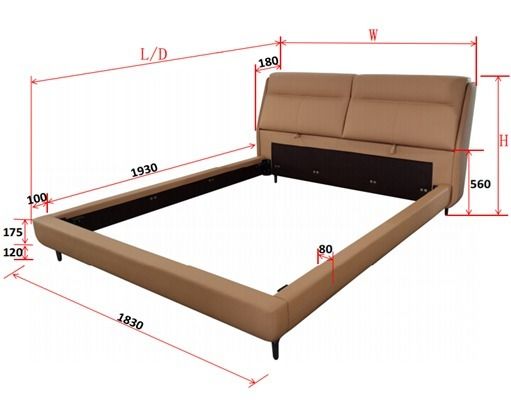 APOLLO Ліжко шкіряне 3235KA 180*200 (з підйомним механізмом) Sueño (Sueno)