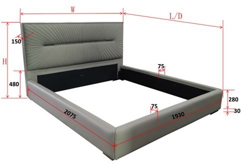 MATILDA Ліжко шкіряне BL035KB 180*200 Sueño (Sueno)