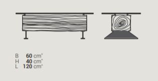 Журнальный стол 120x60x40 Tutsi Remorse - фото 2