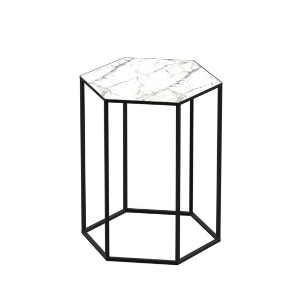 Журнальний стіл 40х35х45 Тур Erdek blanco (9 мм) Rodos