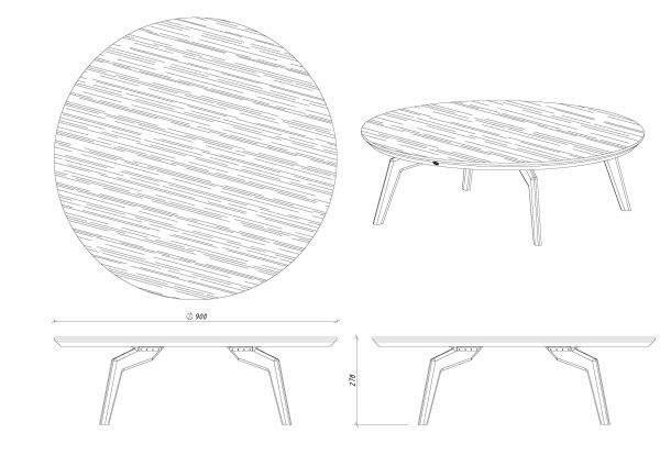 Журнальний стіл Варта CT-002.01.001 (RAL 9005) 60х27,5 Rodos - фото 3
