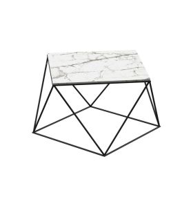 Журнальний стіл Локка d60х45 Erdek blanco (9 mm) Rodos