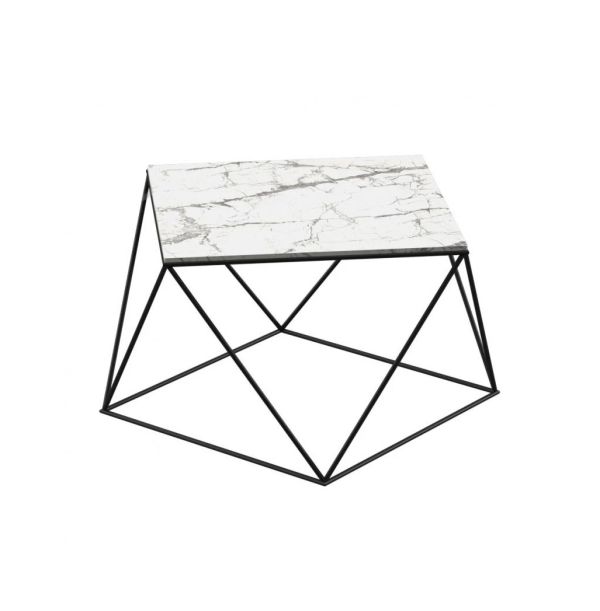 Журнальний стіл Локка d60х45 Erdek blanco (9 mm) Rodos