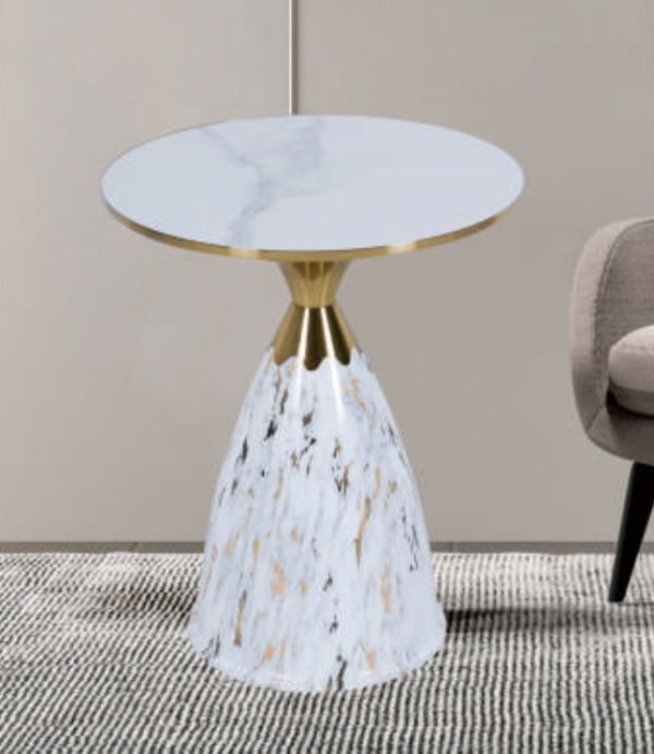 Журнальный столик B-1055 50х54 Бело-золотой Eurohome