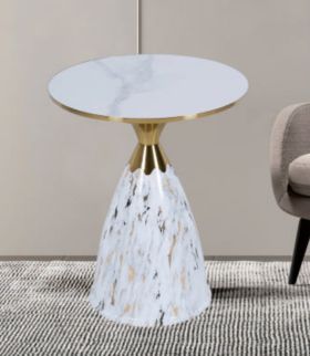 Журнальный столик B-1055 80х45 Бело-золотой Eurohome