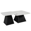 Журнальные столики CT-6051 80*80*48 см, 60*60*42 см Белоснежный мат Hestia - фото 4