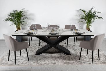 Стол Belfort 240х100х76 Laminam Bianco Statuario Venato (5 mm)