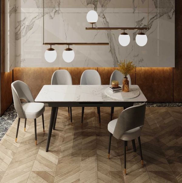 Стіл Belfort 240х100х76 Laminam Invisible white (5 mm)